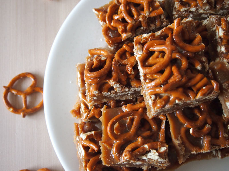 Maple Caramel Pretzel Bars Recipe - Vermont Maple Syrup