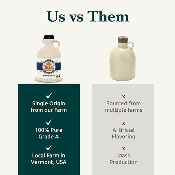 Vermont Maple Syrup Organic, HandCrafted, Sustainable Pure Maple Syrup